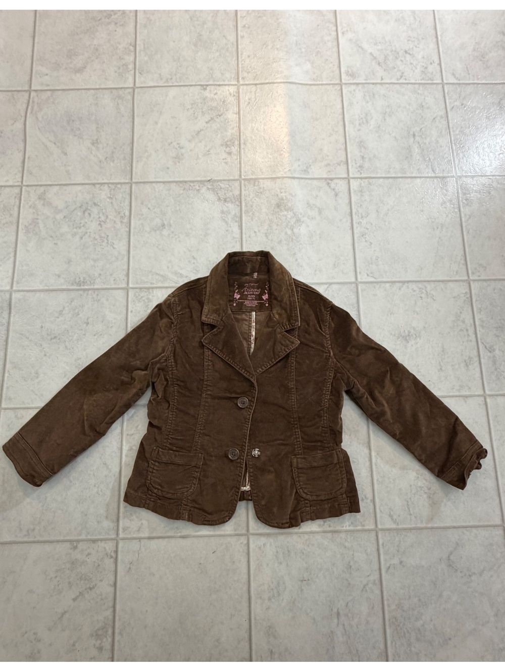 Arizona Jean Co brown corduroy blazer